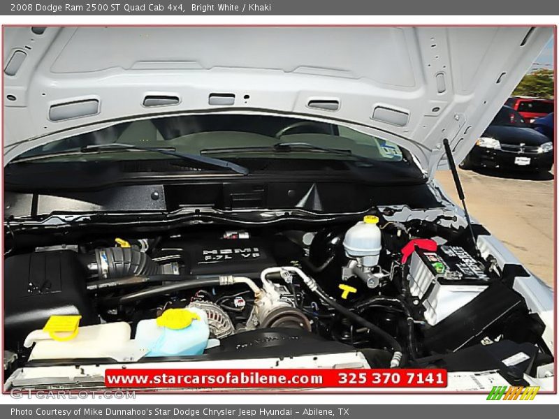 Bright White / Khaki 2008 Dodge Ram 2500 ST Quad Cab 4x4