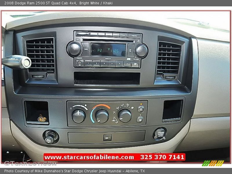 Bright White / Khaki 2008 Dodge Ram 2500 ST Quad Cab 4x4