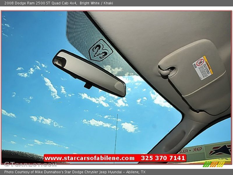 Bright White / Khaki 2008 Dodge Ram 2500 ST Quad Cab 4x4
