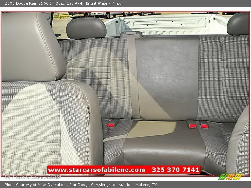 Bright White / Khaki 2008 Dodge Ram 2500 ST Quad Cab 4x4