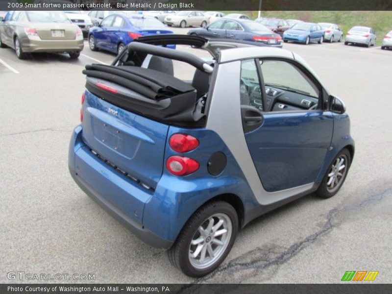 Blue Metallic / Design Black 2009 Smart fortwo passion cabriolet