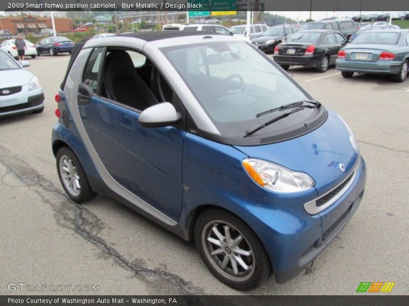 Blue Metallic / Design Black 2009 Smart fortwo passion cabriolet