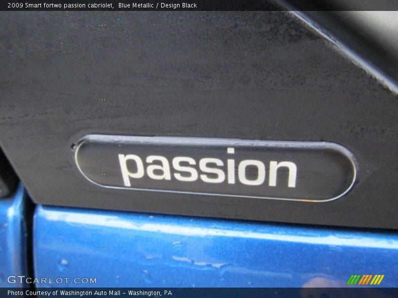 Blue Metallic / Design Black 2009 Smart fortwo passion cabriolet