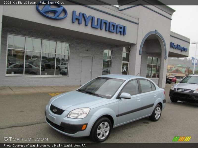 Polar Blue / Gray 2008 Kia Rio LX Sedan