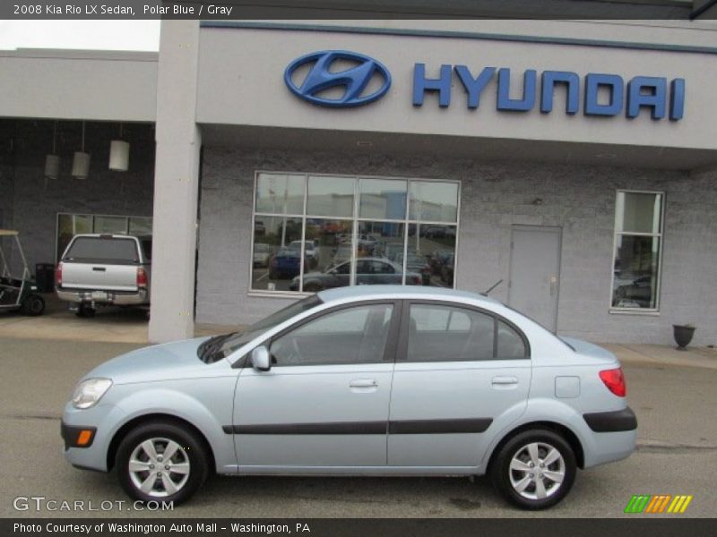 Polar Blue / Gray 2008 Kia Rio LX Sedan