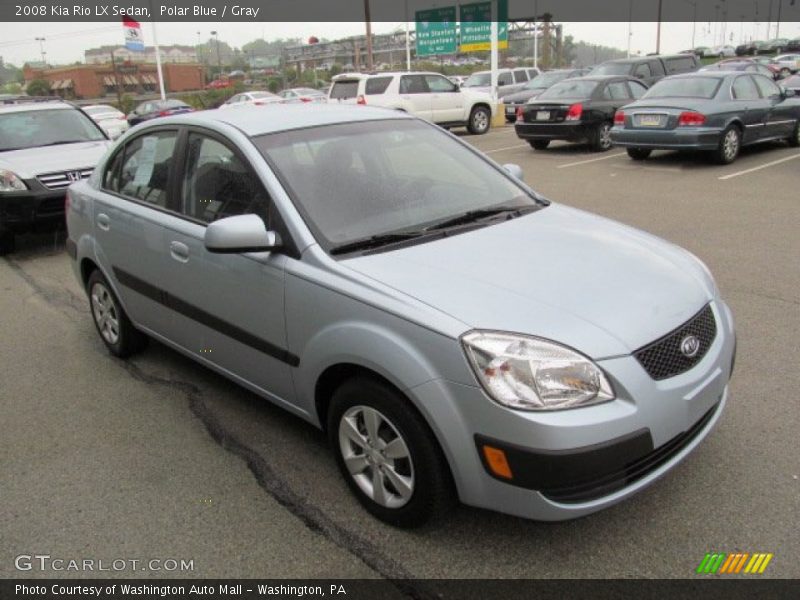 Polar Blue / Gray 2008 Kia Rio LX Sedan