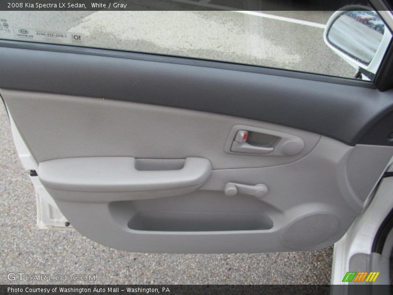 White / Gray 2008 Kia Spectra LX Sedan