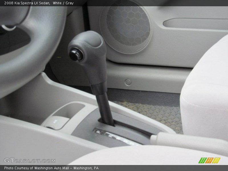 White / Gray 2008 Kia Spectra LX Sedan