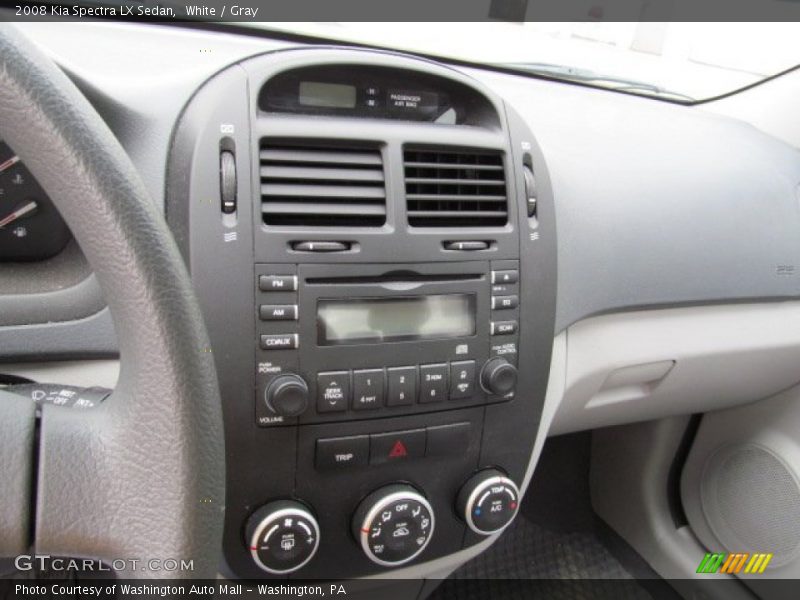 White / Gray 2008 Kia Spectra LX Sedan