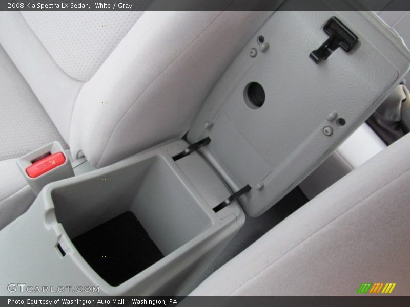 White / Gray 2008 Kia Spectra LX Sedan