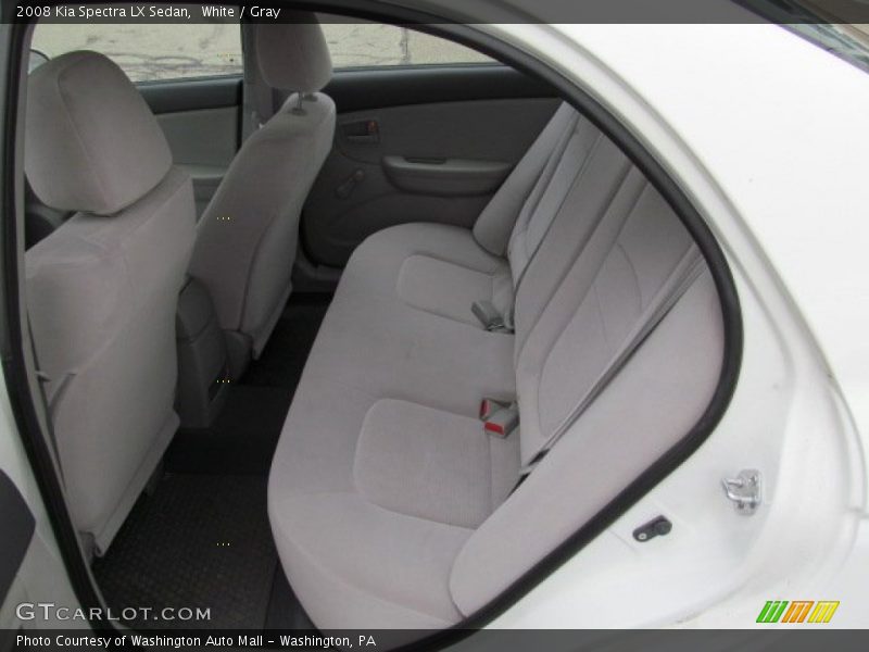 White / Gray 2008 Kia Spectra LX Sedan