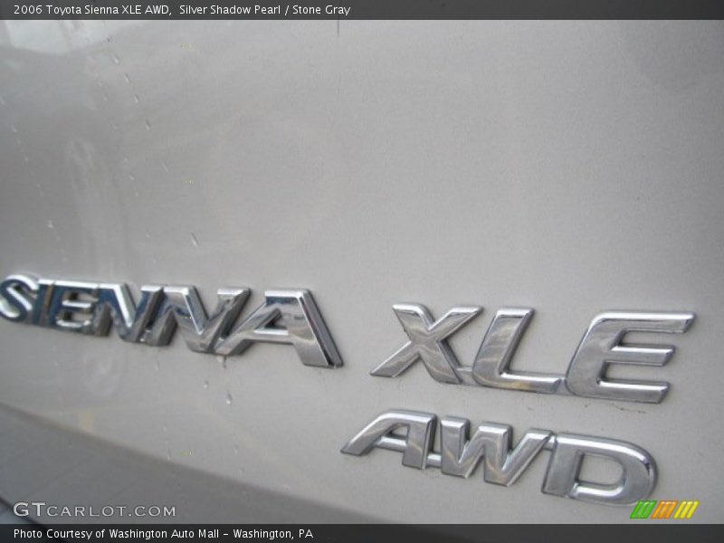 Silver Shadow Pearl / Stone Gray 2006 Toyota Sienna XLE AWD