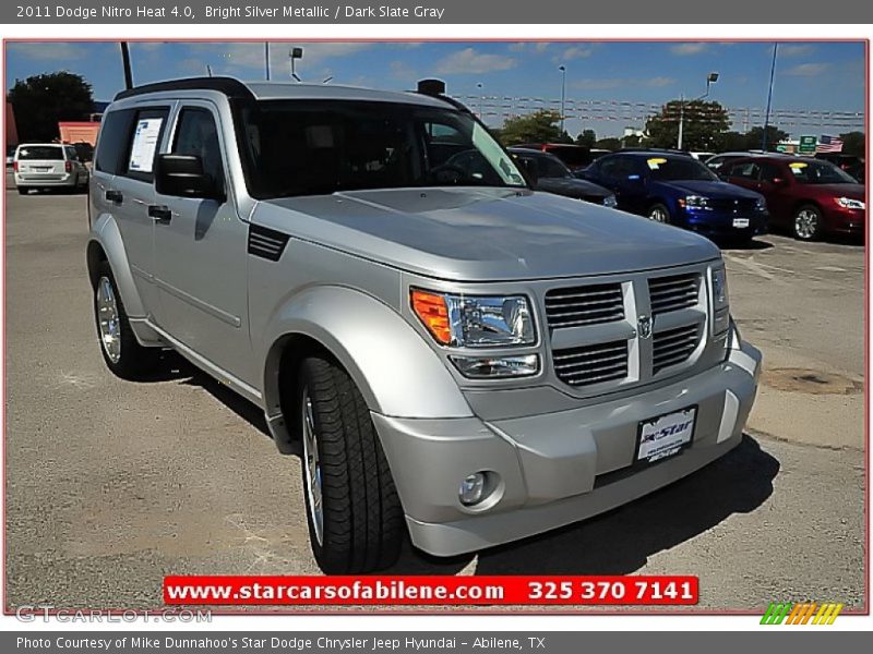 Bright Silver Metallic / Dark Slate Gray 2011 Dodge Nitro Heat 4.0