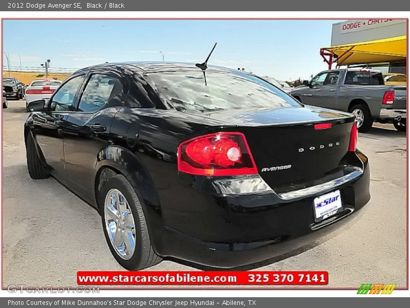 Black / Black 2012 Dodge Avenger SE