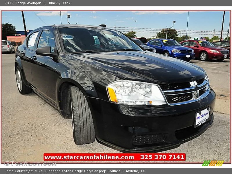 Black / Black 2012 Dodge Avenger SE
