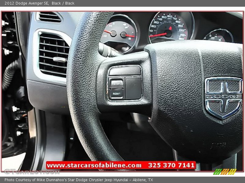 Black / Black 2012 Dodge Avenger SE