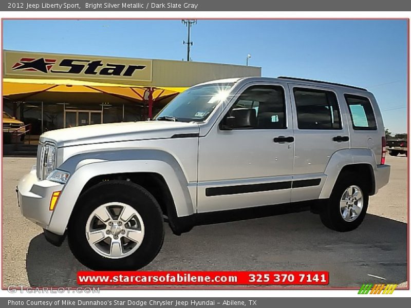 Bright Silver Metallic / Dark Slate Gray 2012 Jeep Liberty Sport