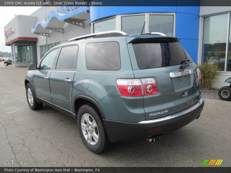 Silver Green Metallic / Ebony 2009 GMC Acadia SLE AWD