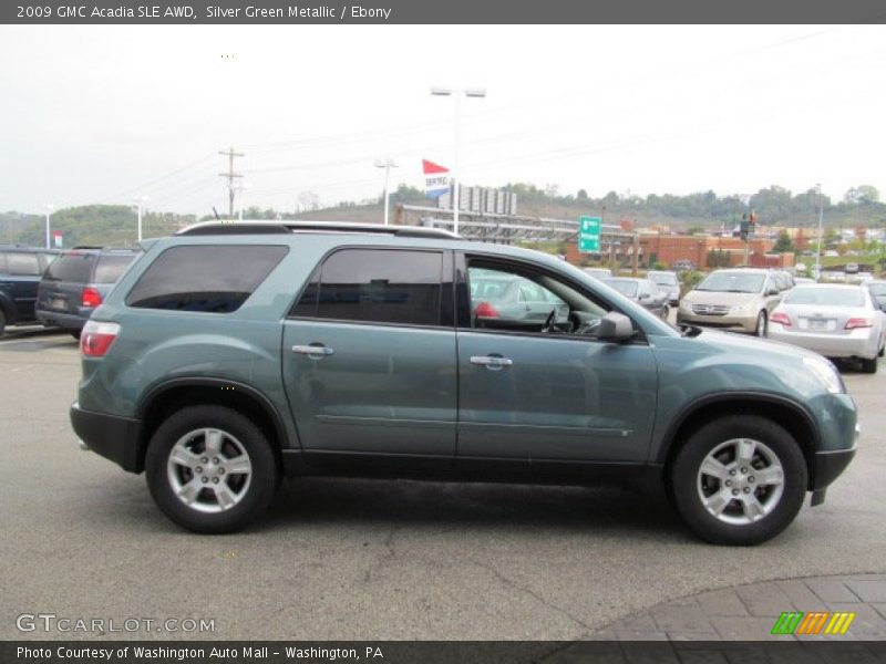 Silver Green Metallic / Ebony 2009 GMC Acadia SLE AWD