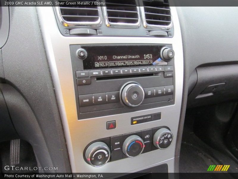 Silver Green Metallic / Ebony 2009 GMC Acadia SLE AWD