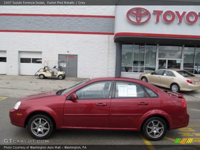 Fusion Red Metallic / Grey 2007 Suzuki Forenza Sedan