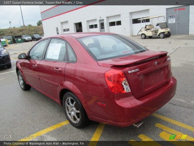 Fusion Red Metallic / Grey 2007 Suzuki Forenza Sedan