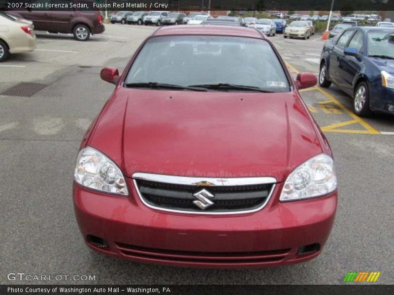 Fusion Red Metallic / Grey 2007 Suzuki Forenza Sedan