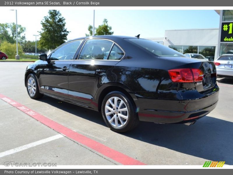 Black / Cornsilk Beige 2012 Volkswagen Jetta SE Sedan