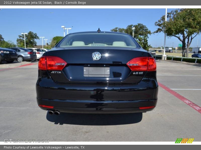 Black / Cornsilk Beige 2012 Volkswagen Jetta SE Sedan