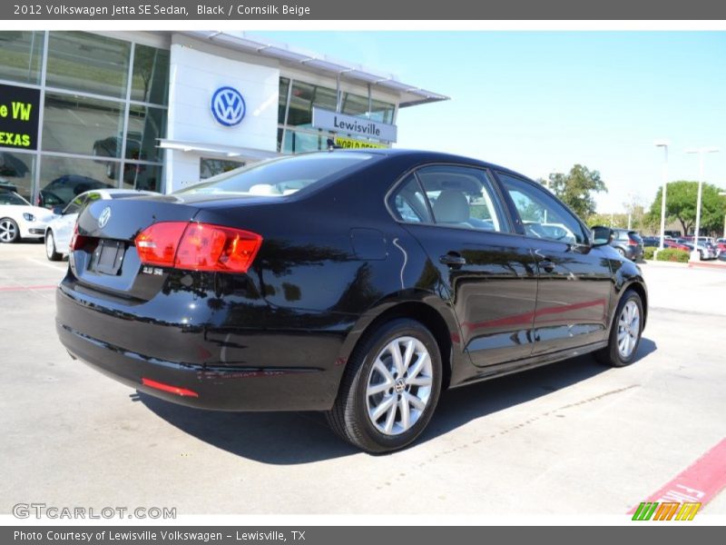 Black / Cornsilk Beige 2012 Volkswagen Jetta SE Sedan