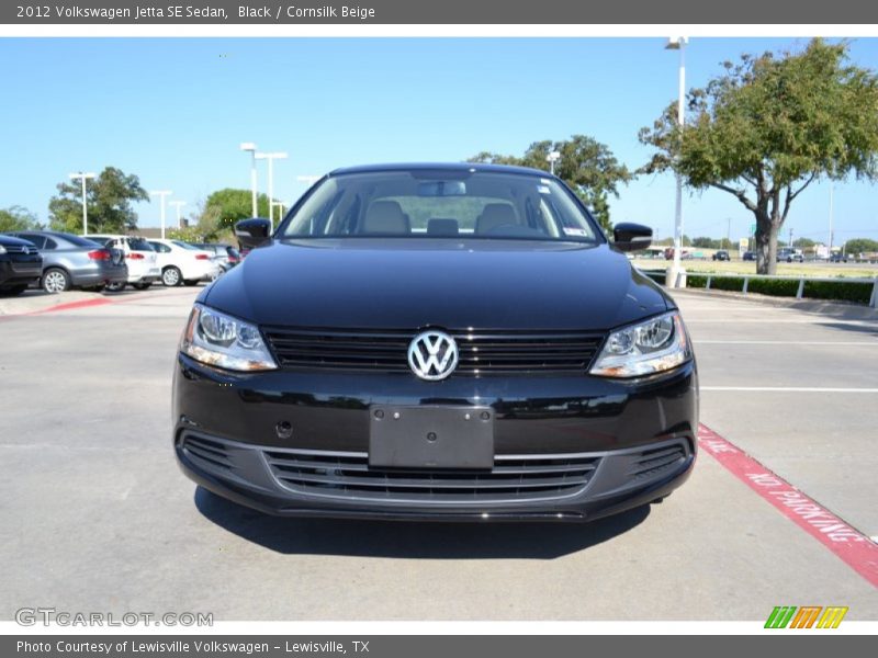 Black / Cornsilk Beige 2012 Volkswagen Jetta SE Sedan