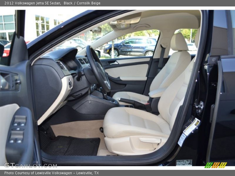 Black / Cornsilk Beige 2012 Volkswagen Jetta SE Sedan