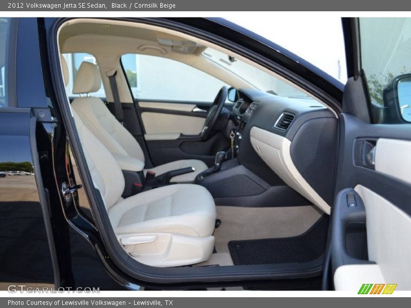 Black / Cornsilk Beige 2012 Volkswagen Jetta SE Sedan