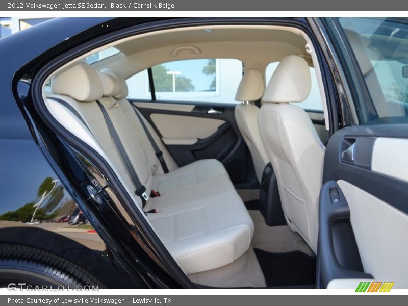 Black / Cornsilk Beige 2012 Volkswagen Jetta SE Sedan