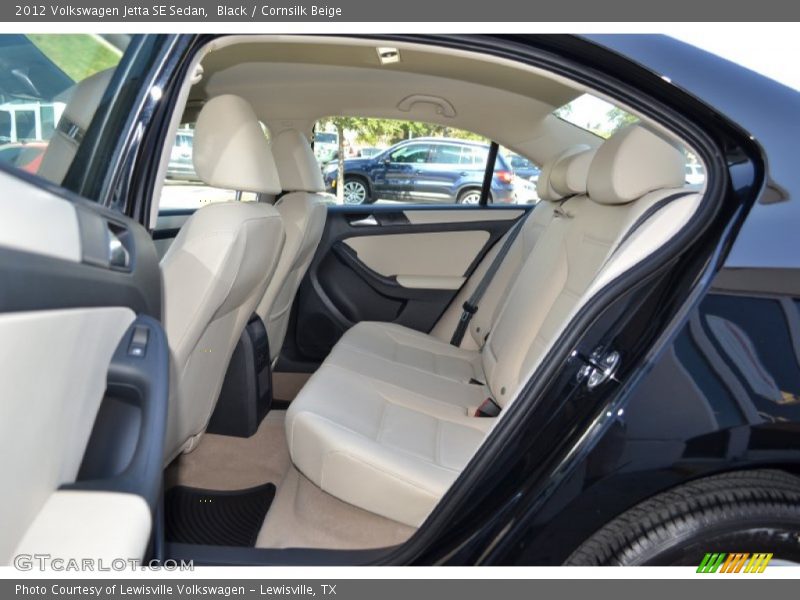 Black / Cornsilk Beige 2012 Volkswagen Jetta SE Sedan