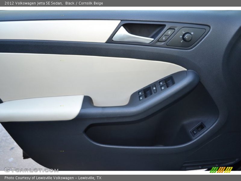 Black / Cornsilk Beige 2012 Volkswagen Jetta SE Sedan