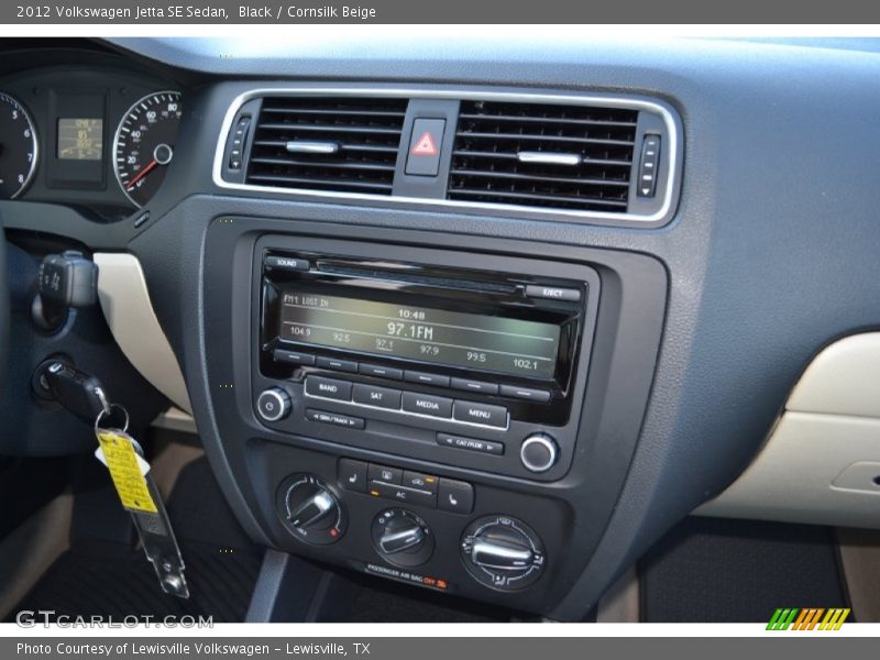 Black / Cornsilk Beige 2012 Volkswagen Jetta SE Sedan