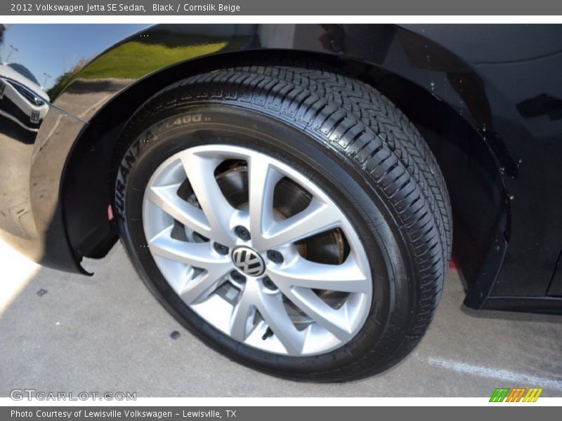 Black / Cornsilk Beige 2012 Volkswagen Jetta SE Sedan