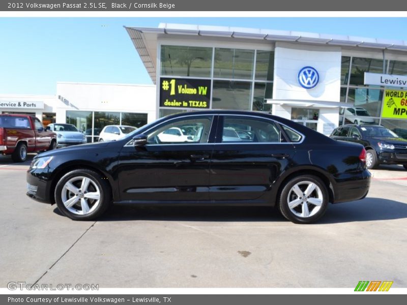 Black / Cornsilk Beige 2012 Volkswagen Passat 2.5L SE