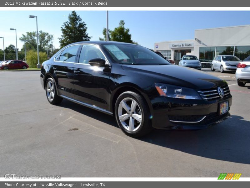 Black / Cornsilk Beige 2012 Volkswagen Passat 2.5L SE