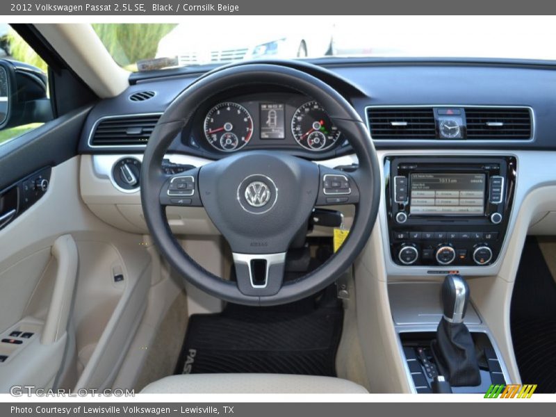 Black / Cornsilk Beige 2012 Volkswagen Passat 2.5L SE