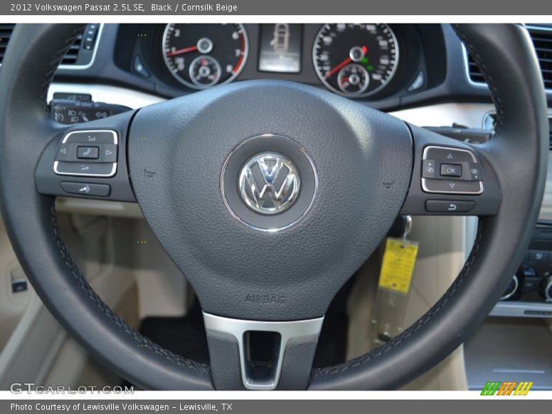 Black / Cornsilk Beige 2012 Volkswagen Passat 2.5L SE