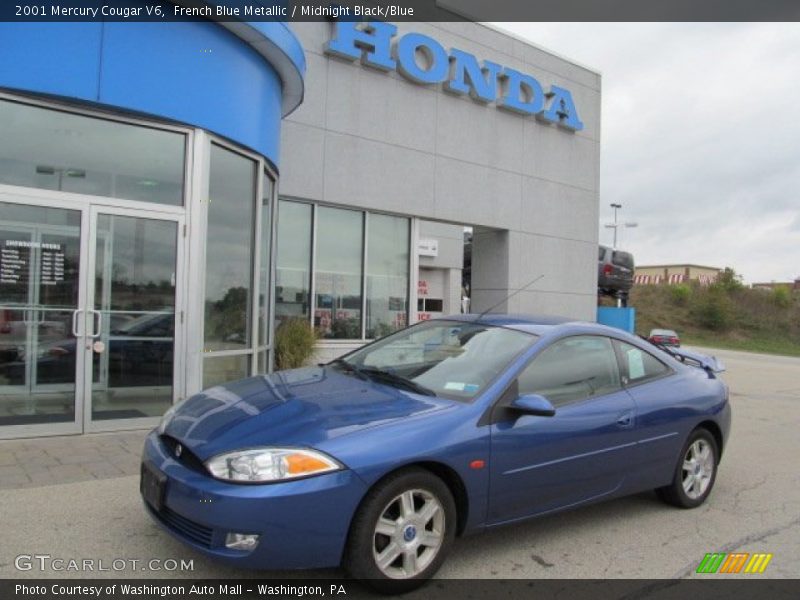 French Blue Metallic / Midnight Black/Blue 2001 Mercury Cougar V6