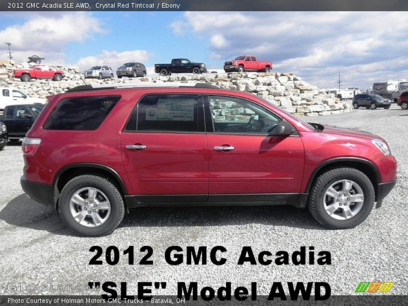 Crystal Red Tintcoat / Ebony 2012 GMC Acadia SLE AWD