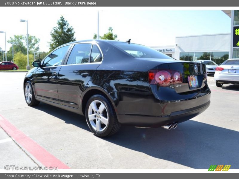 Black / Pure Beige 2008 Volkswagen Jetta SE Sedan