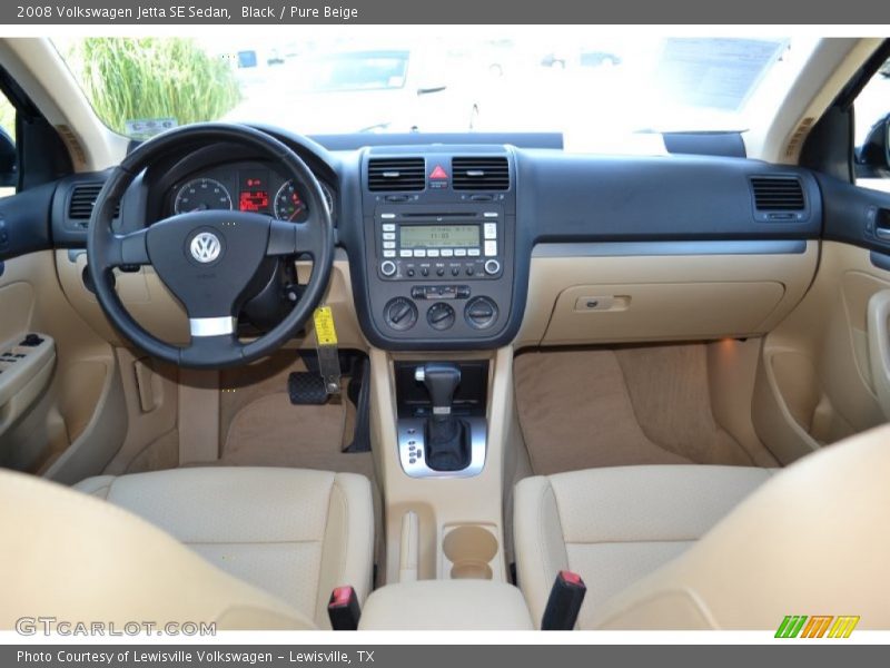 Black / Pure Beige 2008 Volkswagen Jetta SE Sedan