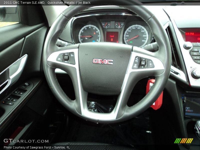 Quicksilver Metallic / Jet Black 2011 GMC Terrain SLE AWD
