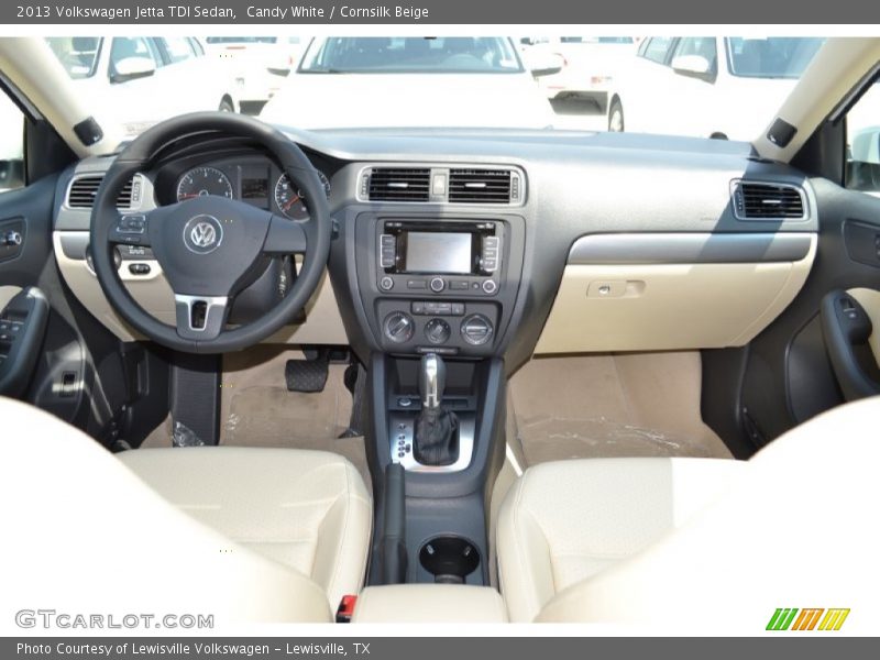 Candy White / Cornsilk Beige 2013 Volkswagen Jetta TDI Sedan