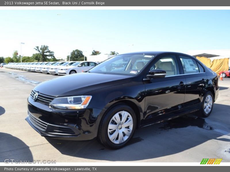 Black Uni / Cornsilk Beige 2013 Volkswagen Jetta SE Sedan