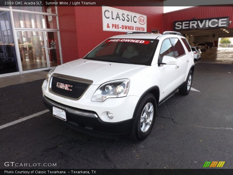 Summit White / Light Titanium 2009 GMC Acadia SLT
